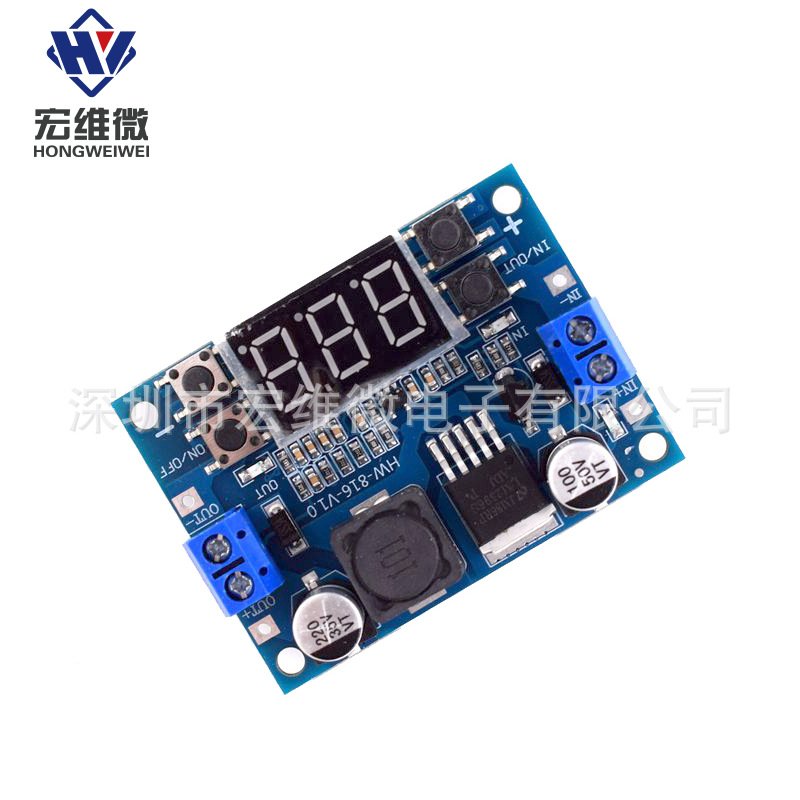 新款直销DC-DC可调降压电源模块 LM2596稳压 带电压表显示数显3.3