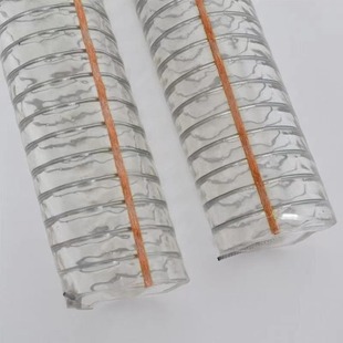 硅胶钢丝软管耐低温—40钢丝度透明钢丝pvc管耐油骨架真空管软管