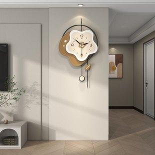 网红个性创意挂钟现代背景客厅玄关时钟餐厅简约装饰挂墙家用钟表