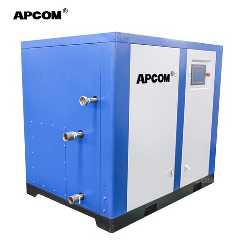 APCOM无油水润滑螺杆空气压缩机食品级非静音气泵永磁变频空压机