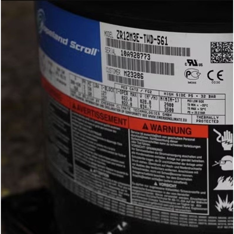 ZR11M3/ZR11M3E/ZR12M3E/ZR16M3/ZR19M3E-TWD-56谷轮制冷压缩机