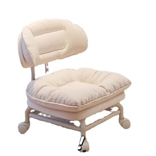 网红懒人靠背椅子家用神器带万向轮板凳娃凳子小滑轮矮凳塑料圆凳