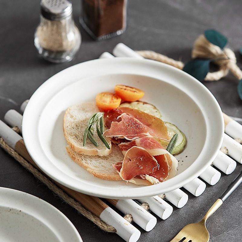 陶瓷浅口盘芝麻点碗碗意汤碗面碗家用菜水果盘子汤盘沙拉西式拉面,餐饮具,碗,淘宝优惠券,粉丝福利购,淘宝优惠卷