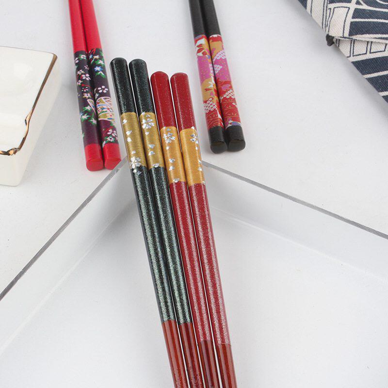 印花马拉丝情侣筷两双礼盒装 随手礼套装 厂家直销日韩风手工