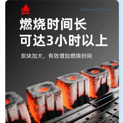 速燃炭速燃果烧烤火炭无烟炭块煮茶家用专用户外引燃易燃室内木炭