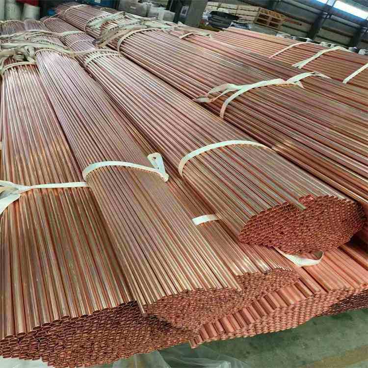 现货供应T2空调紫铜管导电导热性紫铜盘紫铜R410A空调强直管铜管