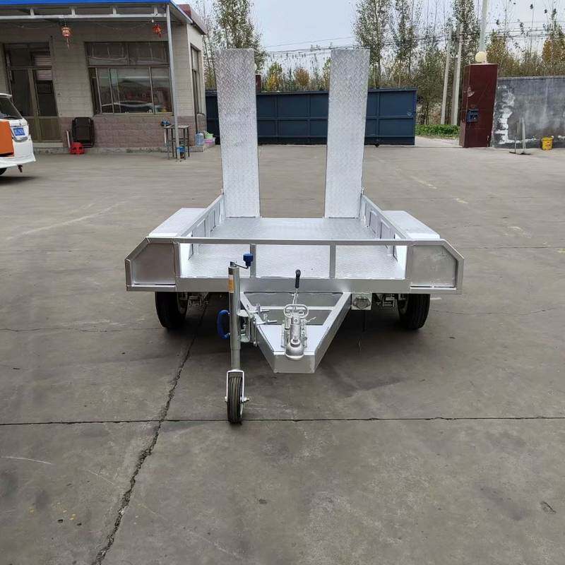 厂区重型货物装卸车 电动牵引式平板车 载重8吨6吨平板拖车台