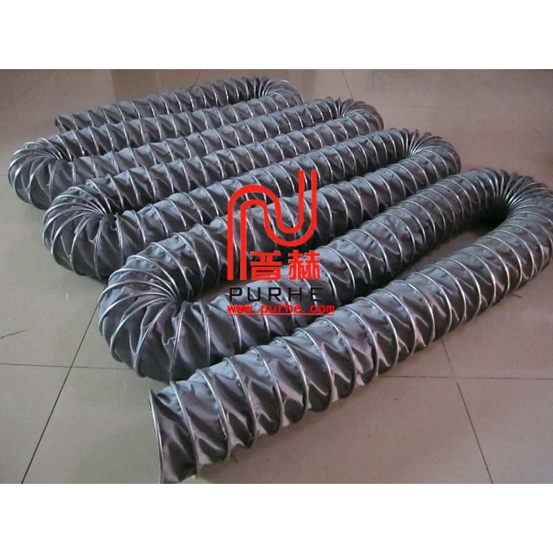 耐400度高温软管,耐高温伸缩风管，高温夹布阻燃风管，高温热风管