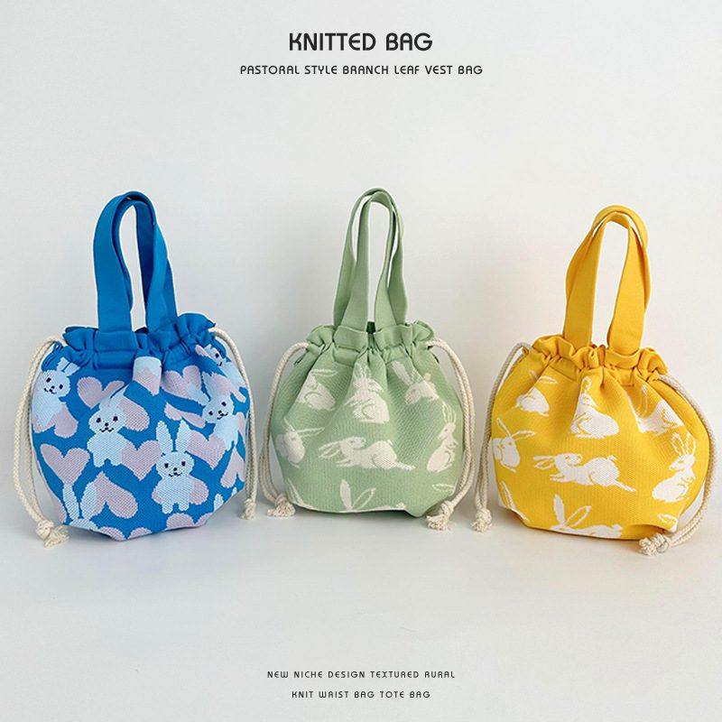 新品 水桶包女2025可爱卡通休闲手拎零钱包抽绳束口袋手提饭盒袋,箱包皮具/热销女包/男包,水桶包,淘宝优惠券,粉丝福利购,淘宝优惠卷