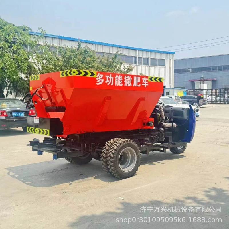 农田柴油三轮撒粪车全自动牵引式撒肥机干湿两用多功能撒料机农用