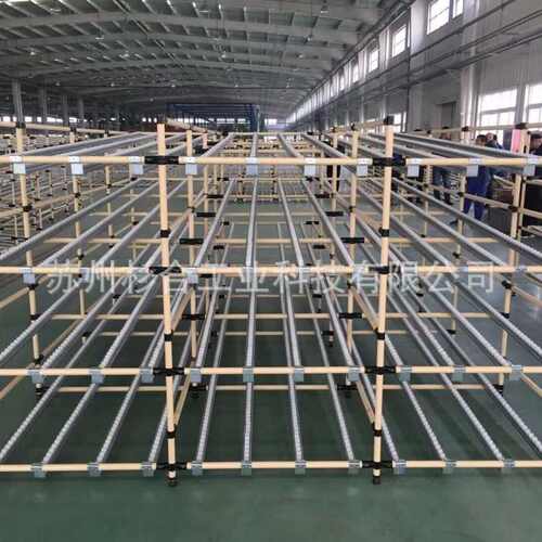 流利条架厂家 流利货架车间滑动带滚轮滚筒式架厂重型流利条货架