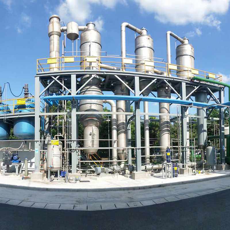 厂家三效降膜蒸发器直接热源加热蒸发装置600L高盐废水三效蒸发器