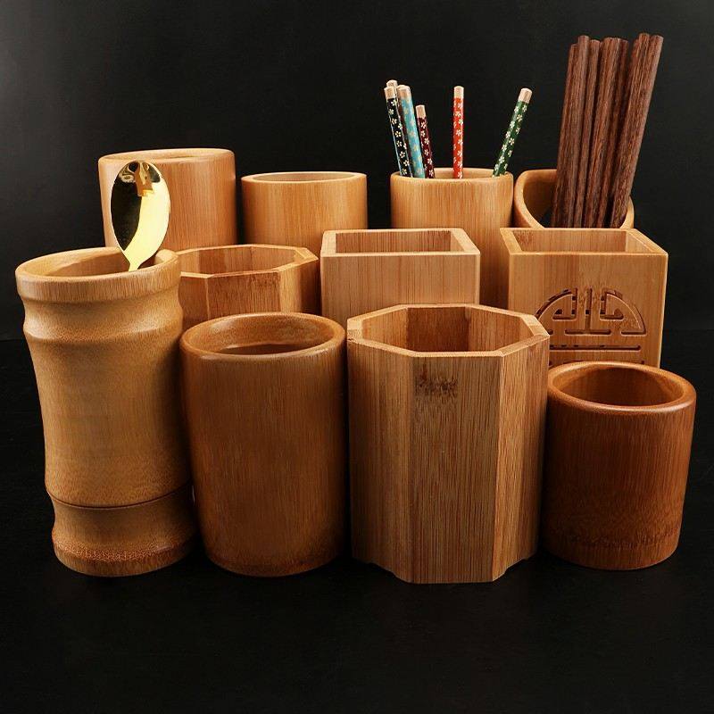 新品 竹筷筒商用筷篓桌面筷沥水筒筷架竹筒杯竹罐签筒筷收纳盒,餐饮具,筷子盒,淘宝优惠券,粉丝福利购,淘宝优惠卷
