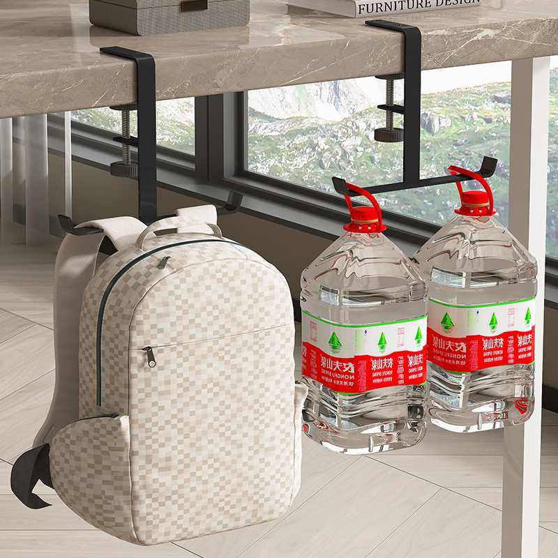 书包挂钩桌边神器课桌边挂架专用教室挂勾打孔置物架免书学生桌旁,收纳整理,书桌收纳置物架,淘宝优惠券,粉丝福利购,淘宝优惠卷