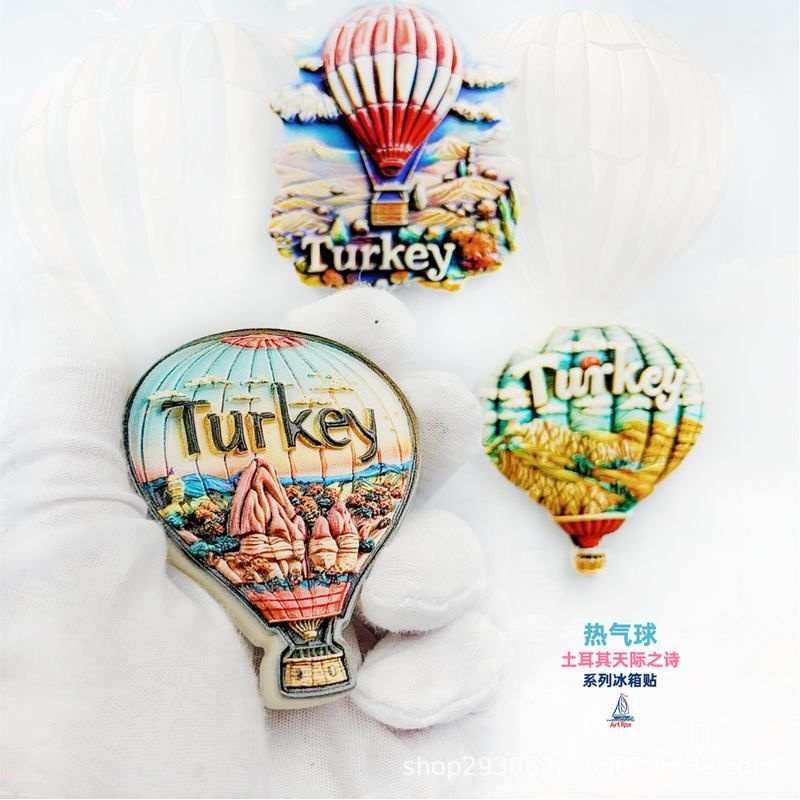 冰箱贴热气球土耳其爆款可爱冰箱装饰网手吸红纪念品礼式伴磁厨房