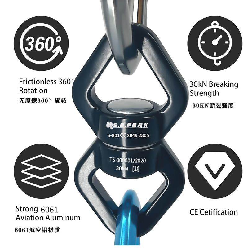 航空铝30KN旋转环瑜伽万向轮蹦极爬山旋转8字吊床扣户外秋千攀岩,运动/瑜伽/健身/球迷用品,空中瑜伽吊床,淘宝优惠券,粉丝福利购,淘宝优惠卷