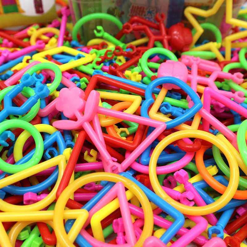 聪明魔术棒塑料拼插益智批发玩具组装幼儿园厂家拼装儿童环保积木