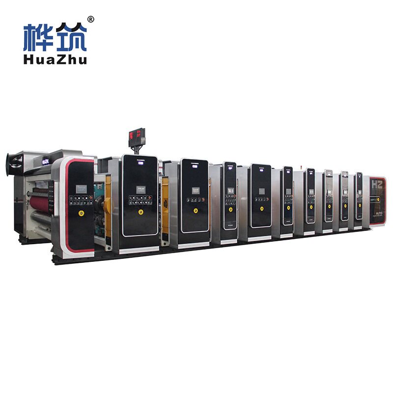 定制高清水墨印刷机 伺服免压5+1水墨印刷成型一体机纸箱印刷设备