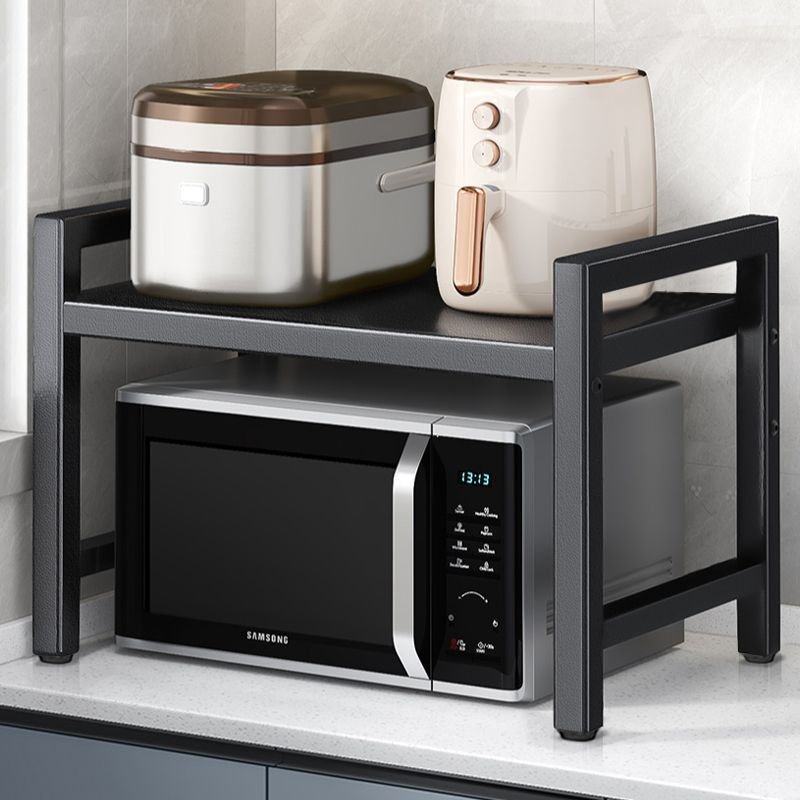 可伸缩厨房置物架微波炉烤箱家用桌面架子支架电饭锅台面双层收纳,厨房/烹饪用具,微波炉置物架,淘宝优惠券,粉丝福利购,淘宝优惠卷