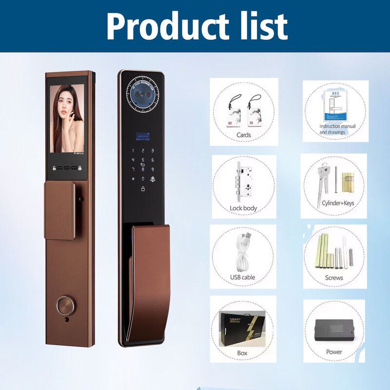 精雕全自动掌静脉智能门锁人脸识别指纹锁红古铜色家用电子密码锁,基础建材,入户门智能锁,淘宝优惠券,粉丝福利购,淘宝优惠卷