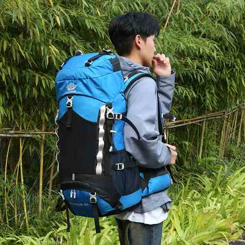 品质新款登山包 大容量多功能60L户外防水双肩背包赠防雨罩