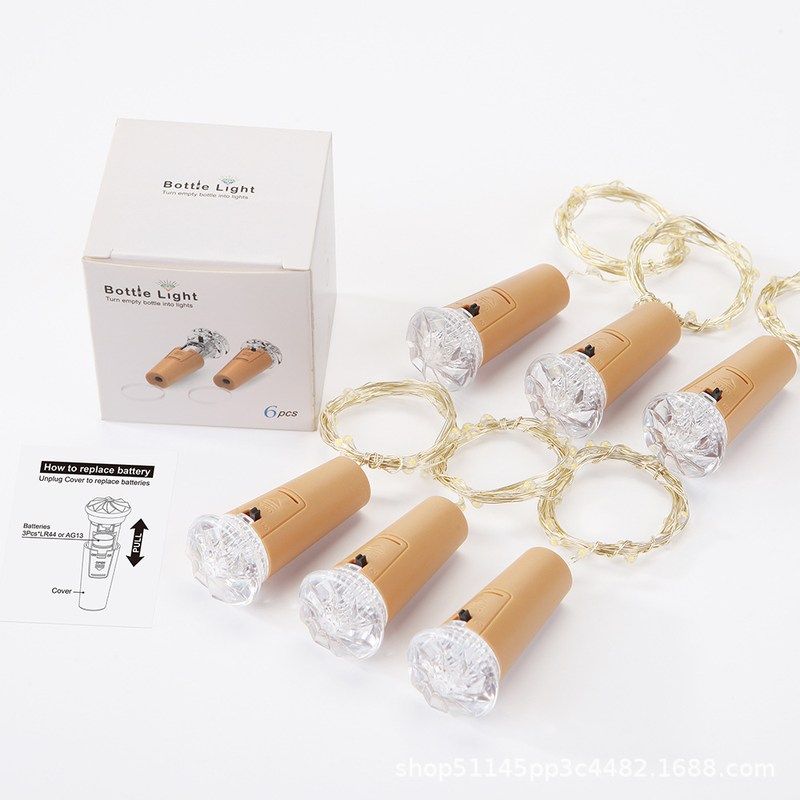 新款热销LED酒瓶塞铜线彩灯串网房间装饰满天星圣诞灯红灯,家装灯饰光源,室内LED灯带,淘宝优惠券,粉丝福利购,淘宝优惠卷