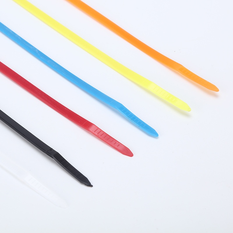 新款直销工厂直销自锁式尼龙扎带5×300非标250条/包彩色扎带自锁