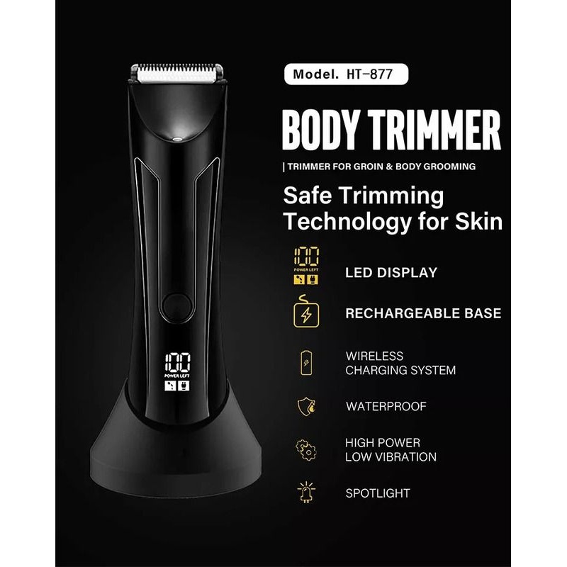 亚马逊新品体毛修剪器理发器剃推水洗剪全身电动电充电USB男士毛