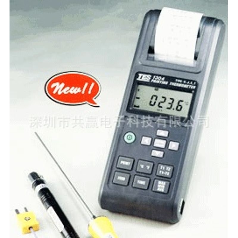 台湾泰仕TES-1304A温度记录表 TES1304A自带打印机温度表 批发