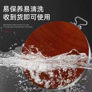 新疆包邮丽枫澜木铁木防霉抗菌砧板家用实木切菜板圆形加厚耐砍剁