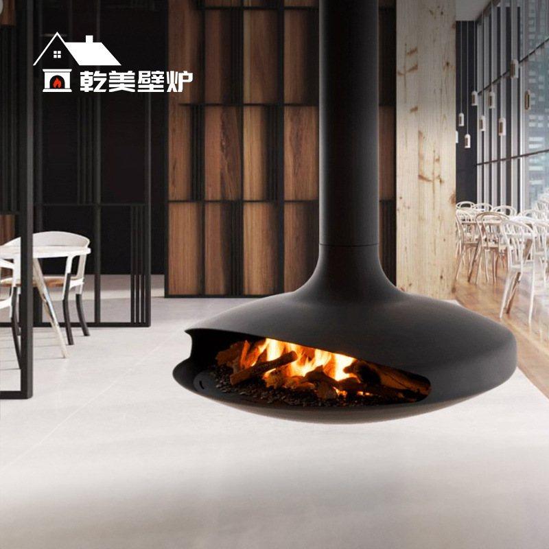 吊顶圆形悬挂式异形吊装壁炉真火家用燃木柴取暖别墅现代飞碟吊炉,住宅家具,庭院烤火炉,淘宝优惠券,粉丝福利购,淘宝优惠卷