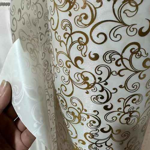 跨境金钩雪纱台灯灯罩灯罩落地仿材料批发材料吊灯PVC羊皮纸透光