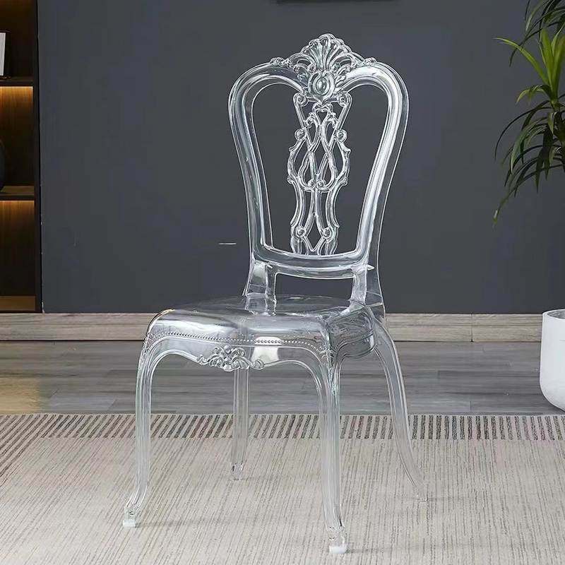 亚克力餐椅透明塑料凳子咖啡厅拿破仑宴会椅子水晶椅竹节酒店餐厅