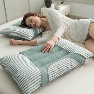 60全棉贡缎决明子护人家整头枕头颈睡眠学生宿舍成纯棉用枕芯磁石