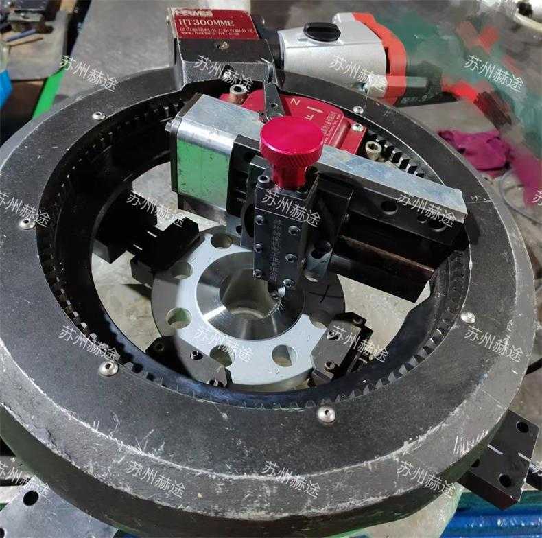 外卡式法兰密封面现场修复法兰面加工机修复水纹线密封面凹凸槽