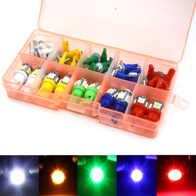 新款直销T5 T10 仪表灯 示宽灯 汽车摩托车电动车LED指示灯 仪表