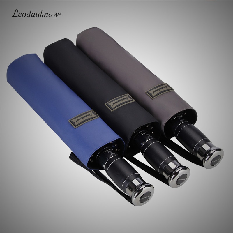 新款直销欧士多娜自动晴雨伞大号抗风超大伞加厚加固纯色折叠商务