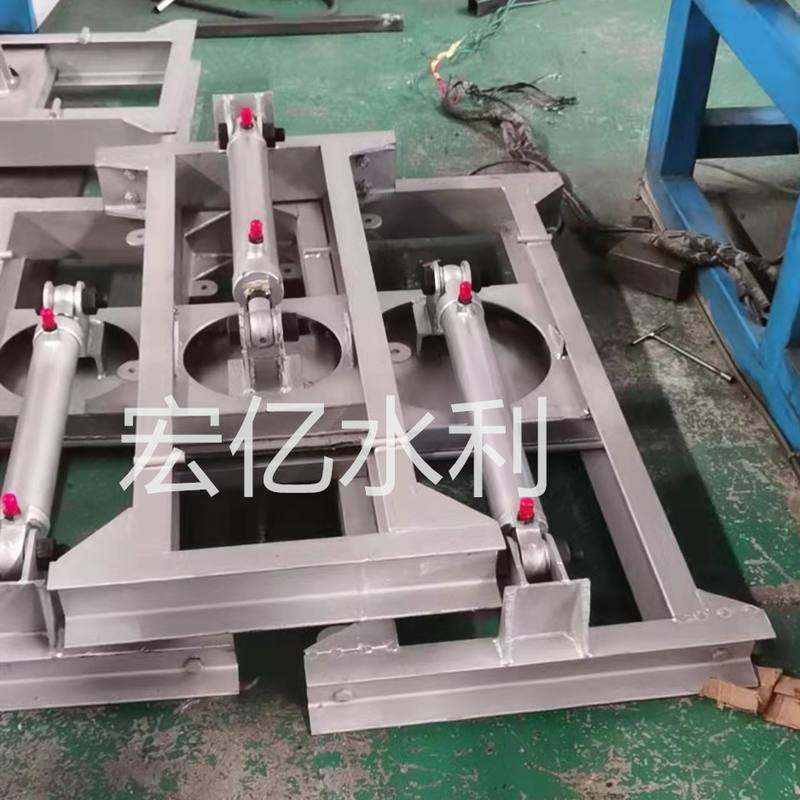 手动机闸一体钢制闸门 外形尺寸770*1500mm 配置QL20KN螺杆启闭机