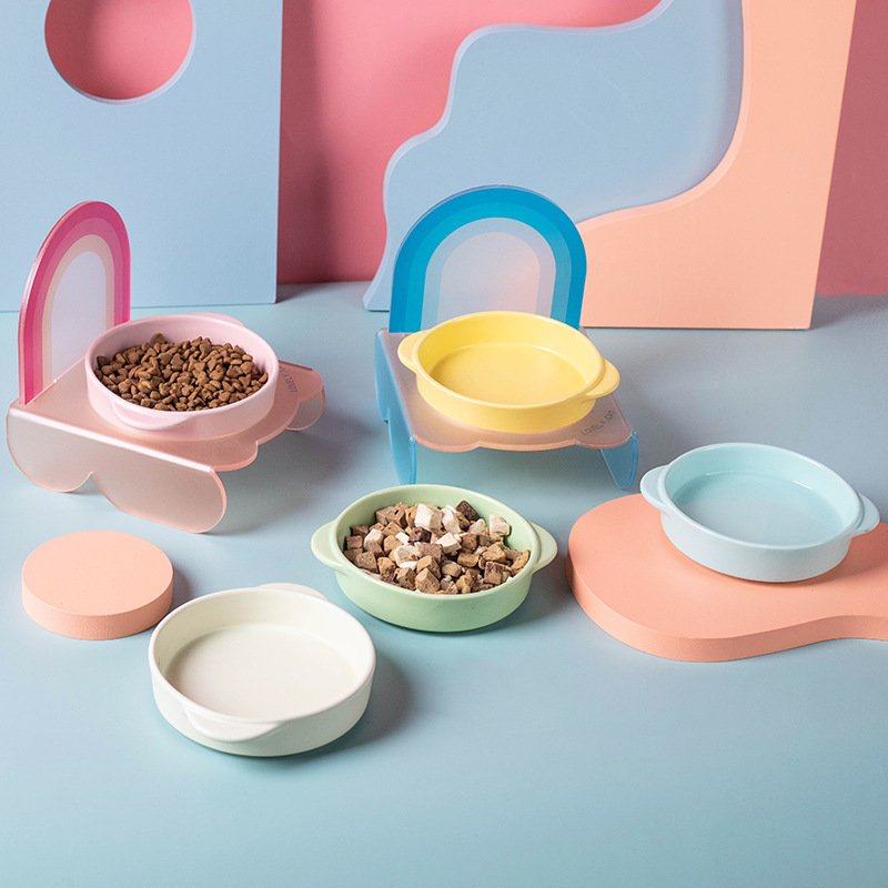 新品 韩国Bridga双耳猫碗狗粮碗陶瓷宠物碗猫狗食盆不黑下巴慢食,宠物/宠物食品及用品,宠物智能碗,淘宝优惠券,粉丝福利购,淘宝优惠卷