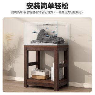 鱼缸架子实木鱼缸架专用架家用溪流缸底座放置柜置物架承重底架