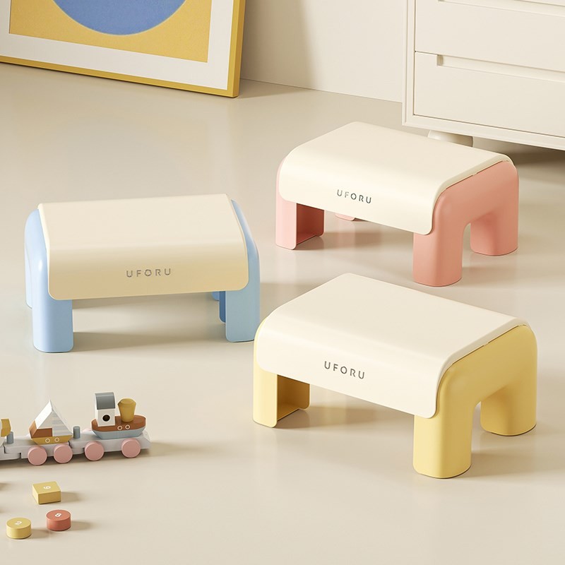 凳子家用小矮凳儿童凳宝宝板凳塑料浴室洗澡换鞋凳结实耐用静音垫