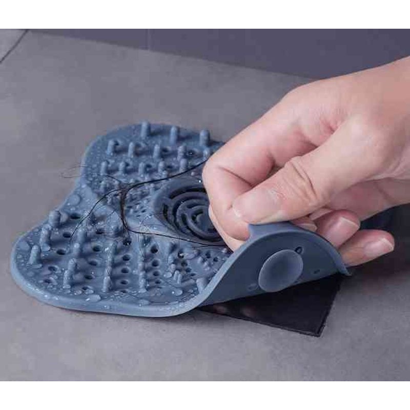 浴室去水隔防堵神器 防头发堵塞地漏过滤网 白+黑双装设计