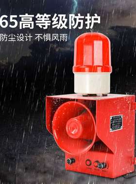 YS-3100录音喊话高分贝语音声光报警器塔吊矿场码头广播喇叭220V