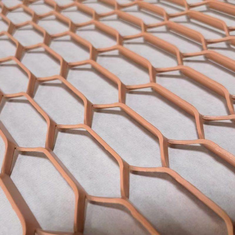 批发六角菱型钢板网机械防护冲压拉网网天花板龟甲网板孔六角