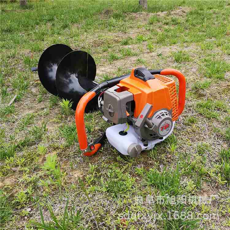 63CC汽油植树挖坑机手提式大功率地钻机园林栽树单人便携式种植机