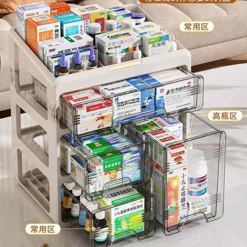 塑料收纳盒收纳架抽屉式家用大容量常用药收纳盒多层柜药盒收纳,收纳整理,药盒,淘宝优惠券,粉丝福利购,淘宝优惠卷