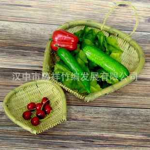 竹编簸箕家用竹筲箕竹农家收纳火锅店洗菜晾晒饭饭店筛沥淘米篮子