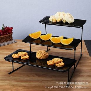 高级下午茶蛋糕点心盘酒会托盘水果展示架台甜品冷餐茶茶点摆件歇