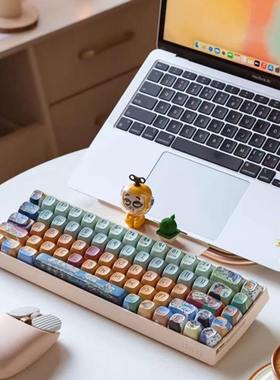 洛斐Lofree小翘机械键盘热插拔三模豆腐水泥梵高麻将社畜香蕉键盘