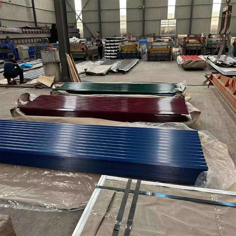 工厂现货彩钢瓦 彩钢板 彩钢铁皮 波纹瓦 镀锌彩涂波浪瓦 定制